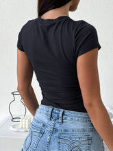 Devine Star Round Neck Short Sleeve T-Shirt OutfitFlow